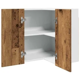 Armario colgante de esquina madera envejecida 57x57x60 cm de , Armarios de cocina - Ref: Foro24-856122, Precio: 78,63 €, Desc...