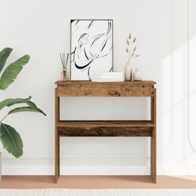 Mesa consola madera de ingeniería envejecida 80x30x80 cm de , Mesas auxiliares - Ref: Foro24-856624, Precio: 45,64 €