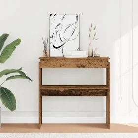 Mesa consola madera de ingeniería envejecida 80x30x80 cm by , Side tables - Ref: Foro24-856624, Price: 45,02 €, Discount: %