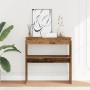 Mesa consola madera de ingeniería envejecida 80x30x80 cm by , Side tables - Ref: Foro24-856624, Price: 45,75 €, Discount: %
