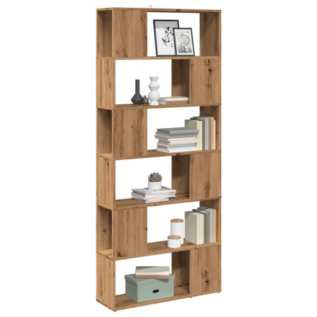 Estantería/divisor de espacios roble artisan 80x24x186 cm de , Librerías y estanterías - Ref: Foro24-856737, Precio: 104,93 €...