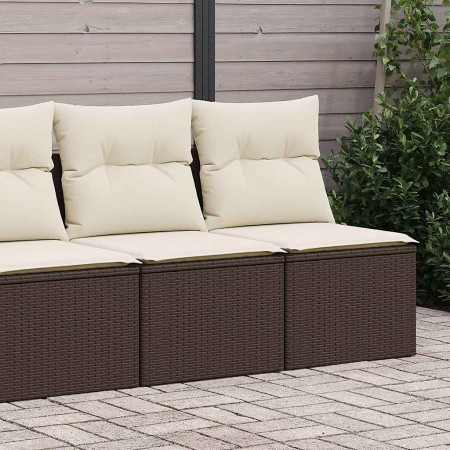 Set sofás jardín y cojines 4 pzas ratán sintético acacia marrón by , Garden sets - Ref: Foro24-3325249, Price: 113,58 €, Disc...