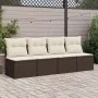 Set sofás jardín y cojines 4 pzas ratán sintético acacia marrón von , Gartensets - Ref: Foro24-3325249, Preis: 112,89 €, Raba...
