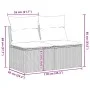 Set sofás jardín y cojines 4 pzas ratán sintético acacia negro by , Garden sets - Ref: Foro24-3325242, Price: 108,44 €, Disco...