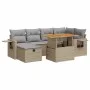 Set sofás jardín y cojines 8 pzas ratán sintético acacia beige von , Gartensets - Ref: Foro24-3328032, Preis: 504,03 €, Rabat...