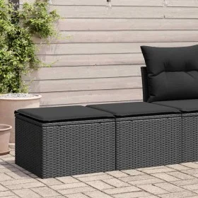 Set sofás jardín y cojines 2 pzas ratán sintético acacia negro von , Gartensets - Ref: Foro24-3328678, Preis: 108,66 €, Rabat...