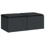Set sofás jardín y cojines 2 pzas ratán sintético acacia negro de , Conjuntos de jardín - Ref: Foro24-3328678, Precio: 108,66...