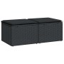 Set sofás jardín y cojines 2 pzas ratán sintético acacia negro by , Garden sets - Ref: Foro24-3328678, Price: 110,38 €, Disco...