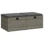 Set sofás jardín y cojines 2 pzas ratán sintético acacia gris by , Garden sets - Ref: Foro24-3328673, Price: 101,89 €, Discou...
