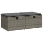 Set sofás jardín y cojines 2 pzas ratán sintético acacia gris by , Garden sets - Ref: Foro24-3328673, Price: 102,80 €, Discou...