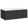 Set sofás jardín y cojines 2 pzas ratán sintético acacia negro by , Garden sets - Ref: Foro24-3328659, Price: 75,24 €, Discou...