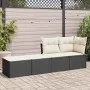 Set sofás jardín y cojines 2 pzas ratán sintético acacia negro by , Garden sets - Ref: Foro24-3328659, Price: 88,20 €, Discou...