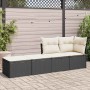 Set sofás jardín y cojines 2 pzas ratán sintético acacia negro by , Garden sets - Ref: Foro24-3328659, Price: 75,24 €, Discou...