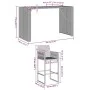 Set bar jardín sin cojines 5 pzas ratán sintético acacia negro von , Gartensets - Ref: Foro24-3328891, Preis: 584,85 €, Rabat...