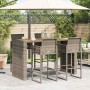 Set bar jardín sin cojines 5 pzas ratán sintético acacia gris von , Gartensets - Ref: Foro24-3328893, Preis: 555,47 €, Rabatt: %