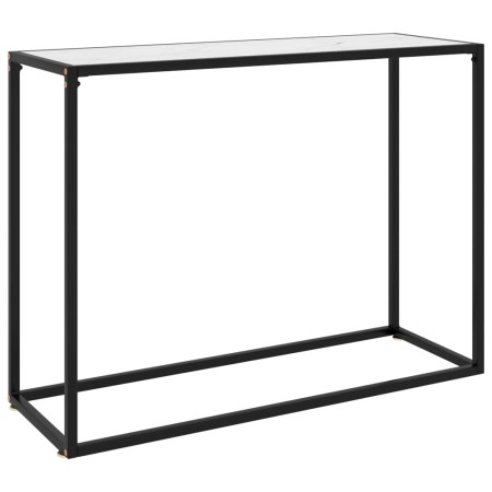 Weißer Konsolentisch aus gehärtetem Glas, 100 x 35 x 75 cm von vidaXL, Seitentische - Ref: Foro24-322813, Preis: 47,87 €, Rab...