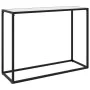 Mesa consola vidrio templado blanco 100x35x75 cm de vidaXL, Mesas auxiliares - Ref: Foro24-322813, Precio: 47,31 €, Descuento: %