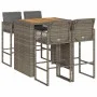 Set bar jardín cno cojines 5 pzas ratán sintético acacia gris von , Gartensets - Ref: Foro24-3328898, Preis: 600,75 €, Rabatt: %