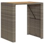 Set bar jardín cno cojines 5 pzas ratán sintético acacia gris von , Gartensets - Ref: Foro24-3328898, Preis: 553,74 €, Rabatt: %