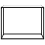 White tempered glass console table 100x35x75 cm by vidaXL, Side tables - Ref: Foro24-322813, Price: 47,31 €, Discount: %