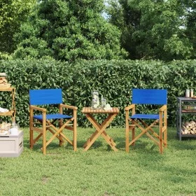 Sillas de director plegables 2 unidades madera maciza teca azul von , Gartenstühle - Ref: Foro24-4008514, Preis: 220,38 €, Ra...