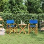 Sillas de director plegables 2 unidades madera maciza teca azul von , Gartenstühle - Ref: Foro24-4008514, Preis: 229,37 €, Ra...