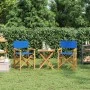 Sillas de director plegables 2 unidades madera maciza teca azul von , Gartenstühle - Ref: Foro24-4008514, Preis: 220,38 €, Ra...