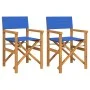 Sillas de director plegables 2 unidades madera maciza teca azul von , Gartenstühle - Ref: Foro24-4008514, Preis: 220,38 €, Ra...