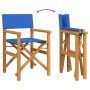 Sillas de director plegables 2 unidades madera maciza teca azul von , Gartenstühle - Ref: Foro24-4008514, Preis: 229,37 €, Ra...