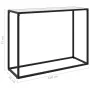White tempered glass console table 100x35x75 cm by vidaXL, Side tables - Ref: Foro24-322813, Price: 47,31 €, Discount: %