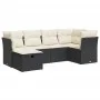 Set de sofás de jardín 6 piezas y cojines ratán sintético negro by , Garden sets - Ref: Foro24-3325282, Price: 372,16 €, Disc...