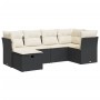 Set de sofás de jardín 6 piezas y cojines ratán sintético negro von , Gartensets - Ref: Foro24-3325282, Preis: 375,90 €, Raba...