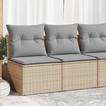 Set sofás jardín y cojines 4 pzas ratán sintético acacia beige de , Conjuntos de jardín - Ref: Foro24-3325235, Precio: 112,66 €