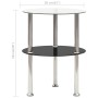 Side table 2 levels black transparent tempered glass 38cm by vidaXL, Side tables - Ref: Foro24-322788, Price: 29,33 €, Discou...