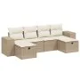 Juego de sofás jardín con cojines 6 pzas ratán sintético beige von , Gartensets - Ref: Foro24-3264474, Preis: 420,90 €, Rabat...