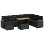 Set sofás jardín y cojines 9 pzas ratán sintético acacia negro von , Gartensets - Ref: Foro24-3327520, Preis: 589,86 €, Rabat...