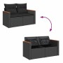 Set sofás jardín y cojines 9 pzas ratán sintético acacia negro von , Gartensets - Ref: Foro24-3327520, Preis: 610,52 €, Rabat...