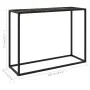 Black tempered glass console table 100x35x75 cm by vidaXL, Side tables - Ref: Foro24-322814, Price: 54,75 €, Discount: %