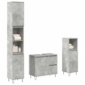 Set muebles de baño 2 piezas madera contrachapada gris hormigón by , Bathroom furniture - Ref: Foro24-3324956, Price: 173,27 ...