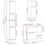 Set muebles de baño 2 piezas madera contrachapada gris hormigón de , Muebles de baño - Ref: Foro24-3324956, Precio: 175,97 €,...