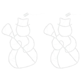 Luces de Navidad Muñeco de Nieve 2 piezas 35 LEDs blanco cálido by , Christmas lights - Ref: Foro24-4019599, Price: 18,10 €, ...