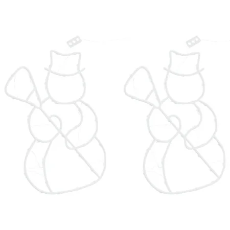 Luces de Navidad Muñeco de Nieve 2 piezas 35 LEDs blanco cálido by , Christmas lights - Ref: Foro24-4019599, Price: 15,81 €, ...