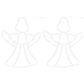 Luces de Navidad Silueta de ángel 2 piezas 50LEDs blanco cálido de , Luces de Navidad - Ref: Foro24-4019600, Precio: 19,75 €