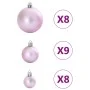 Bolas de Navidad 100 unidades rosa Ø3/4/6 cm by , Festive decorations - Ref: Foro24-4100006, Price: 13,98 €, Discount: %