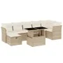 Set de sofás de jardín y cojines 8 piezas ratán sintético beige by , Garden sets - Ref: Foro24-3274668, Price: 570,94 €, Disc...