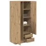 Armario de madera de ingeniería roble artesanal 80x52x180 cm de , Armarios roperos - Ref: Foro24-855887, Precio: 225,51 €, De...