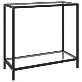 Transparent tempered glass console table 80x35x75 cm by vidaXL, Side tables - Ref: Foro24-322831, Price: 62,82 €, Discount: %