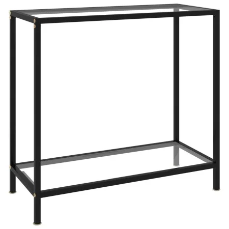 Transparent tempered glass console table 80x35x75 cm by vidaXL, Side tables - Ref: Foro24-322831, Price: 62,82 €, Discount: %