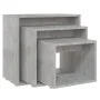 Mesas apilables 3 piezas madera contrachapada gris hormigón by , Side tables - Ref: Foro24-808580, Price: 63,04 €, Discount: %