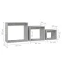 Mesas apilables 3 piezas madera contrachapada gris hormigón by , Side tables - Ref: Foro24-808580, Price: 63,04 €, Discount: %